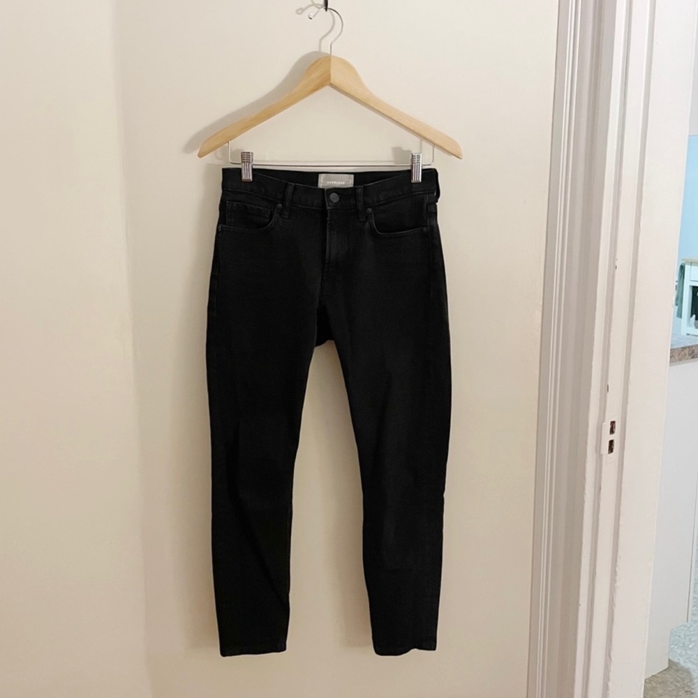 Everlane black skinny ankle jeans